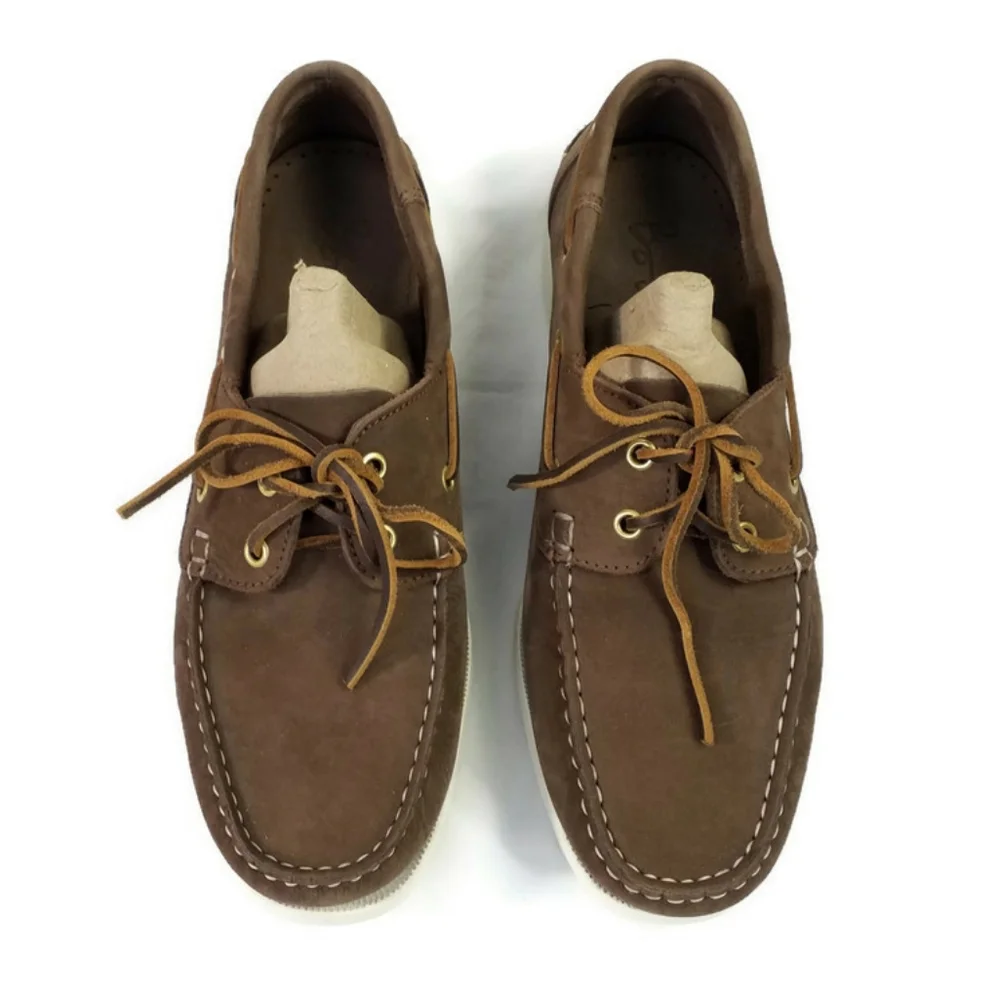 Boden Brown Nubuck Leather Slip-On Boat Shoe Loafers Mens Size 43, US 11